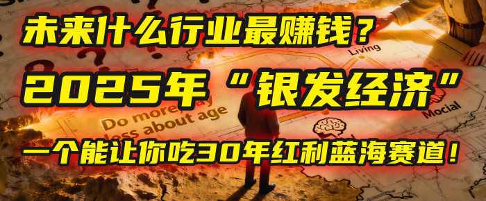 未来什么行业最赚钱?马哥揭秘2025年“银发经济”:一个能让你吃30年红利的蓝海赛道!网创吧-网创项目资源站-副业项目-创业项目-搞钱项目网创吧