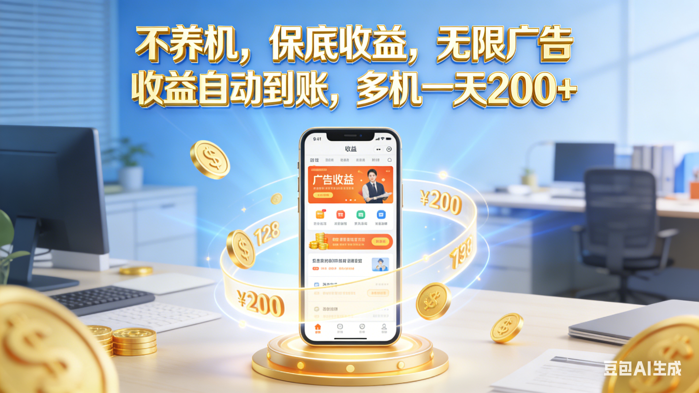 不养机,保底收益,无限广告,收益自动到账,多机一天200+网创吧-网创项目资源站-副业项目-创业项目-搞钱项目网创吧